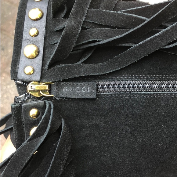 Gucci suede fringe Devandra runway boots - Picture 6 of 12